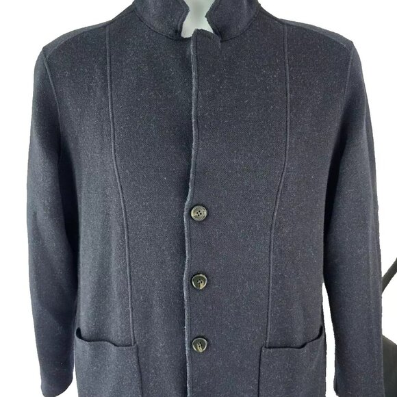 Maurizio Baldassari Brera Reversible Knit Wool Swacket Blazer Cardigan 52 M - Picture 8 of 16